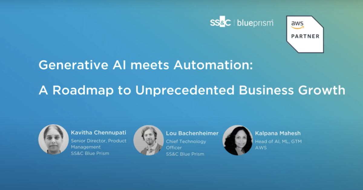 Generative AI Meets Automation SS C Blue Prism